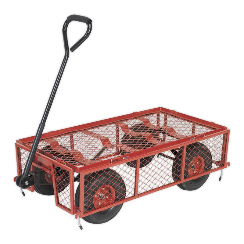 Sealey Platform Truck with Removable Sides & Pneumatic Tyres 200kg Capacity CST997