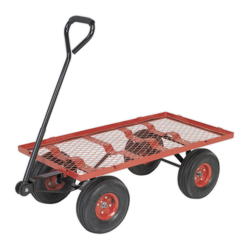 Sealey Platform Truck with Removable Sides & Pneumatic Tyres 200kg Capacity CST997