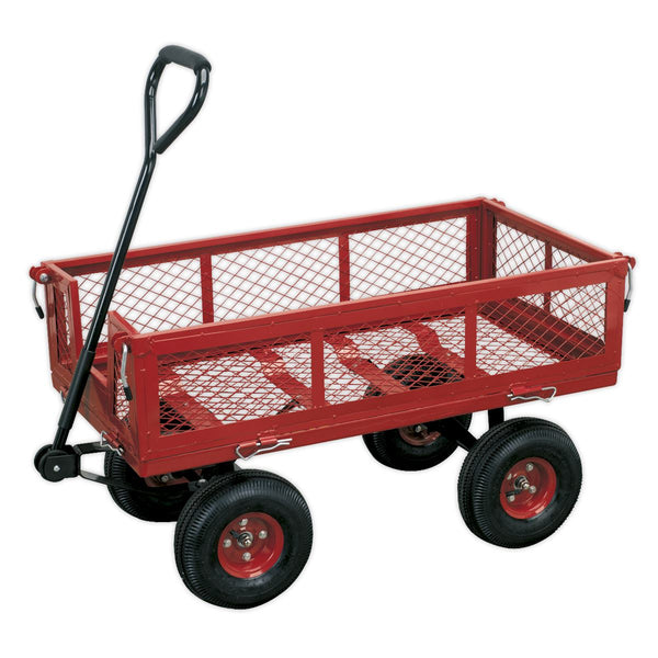 Sealey Platform Truck with Removable Sides & Pneumatic Tyres 200kg Capacity CST997