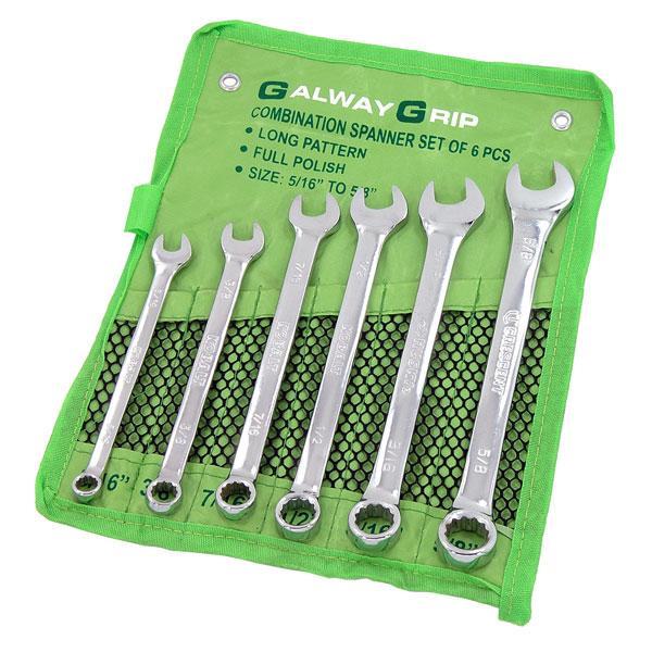 SPANNER SET 6PC COMBINATION AF IMPERIAL SAE LONG WRENCH RING SET CT0984