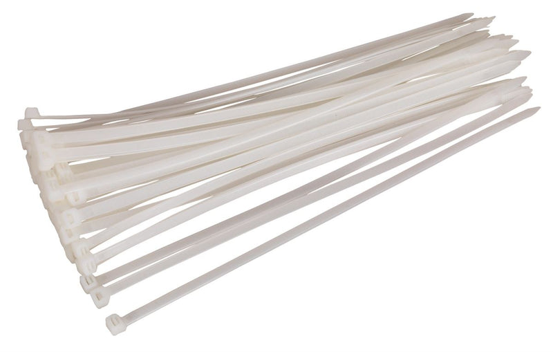 Sealey Cable Tie 350 x 7.6mm White Pack of 50 CT35076P50W