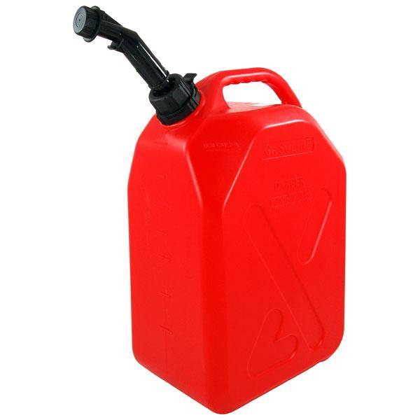 20L JERRY CAN FUEL PLASTIC PETROL DIESEL RED PORTABLE 20 LITRE AND SPOUT CT5929