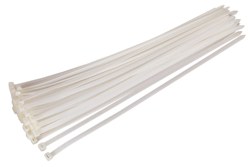 Sealey Cable Tie 650 x 12mm White Pack of 50 CT65012P50W