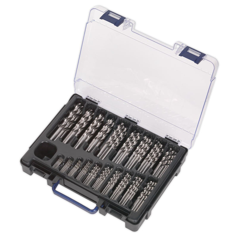 Sealey HSS Fully Ground Drill Bit Assortment 1-10mm 170pc DBS170FG