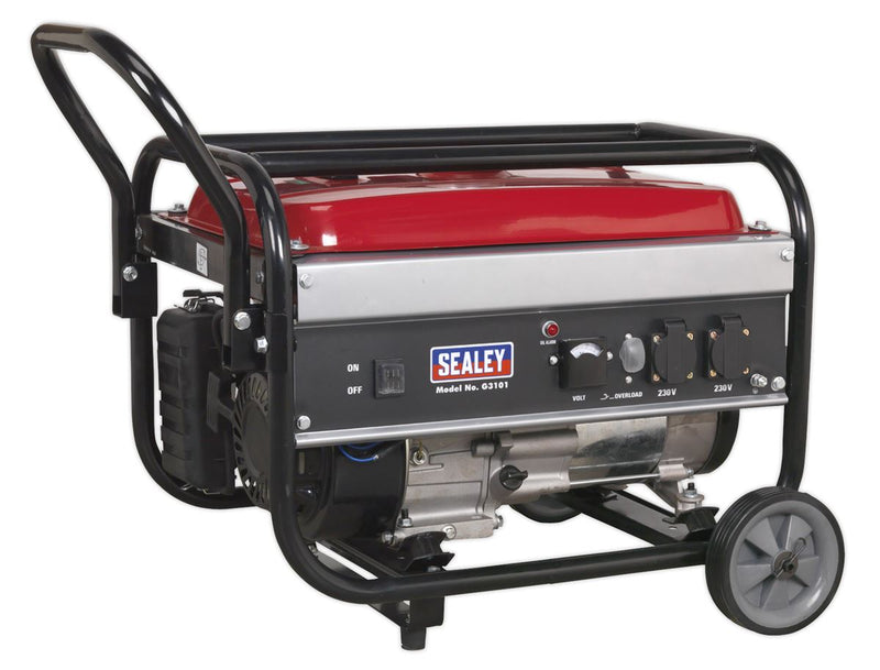 Sealey 3100W Generator 7hp 4-Stroke Engine 230V G3101