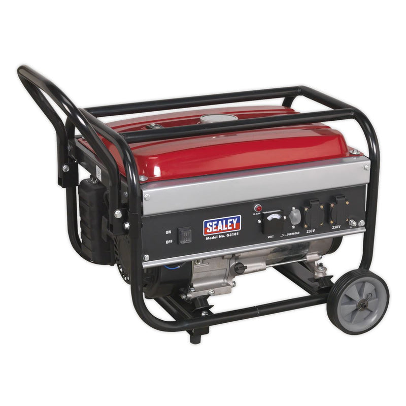 Sealey 3100W Generator 7hp 4-Stroke Engine 230V G3101