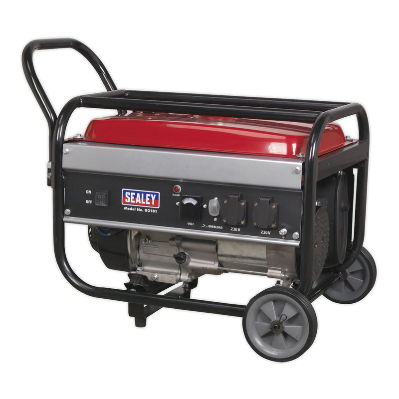 Sealey 3100W Generator 7hp 4-Stroke Engine 230V G3101