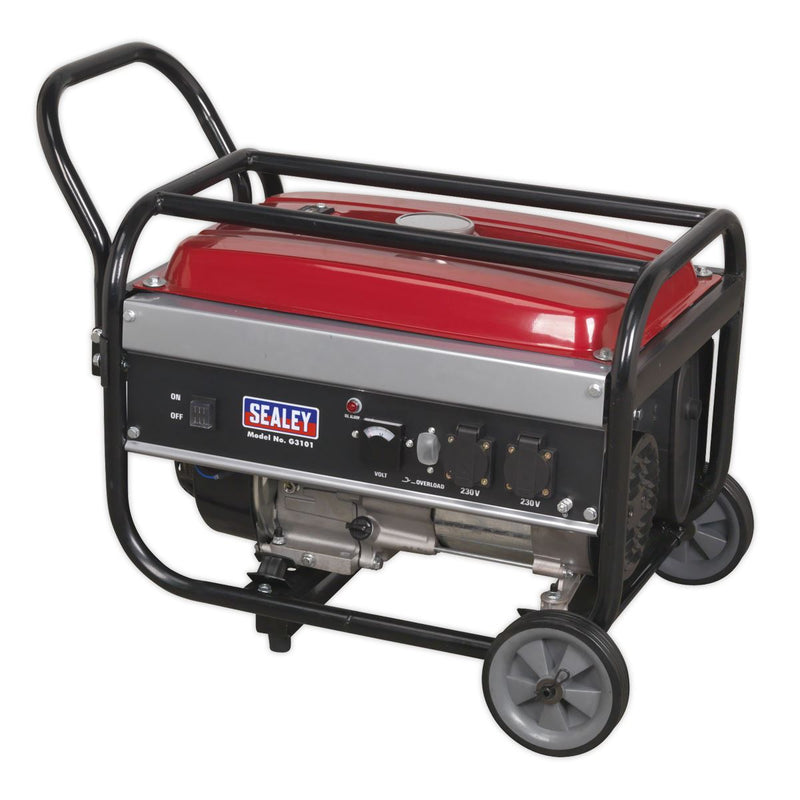 Sealey 3100W Generator 7hp 4-Stroke Engine 230V G3101