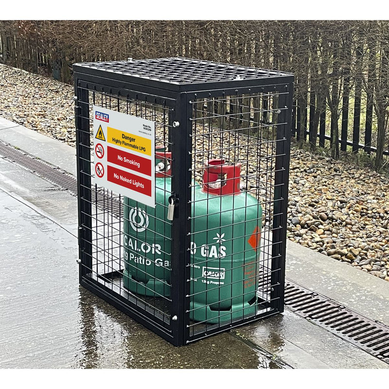 Sealey Gas Cylinder Safety Cage - 2 x 19kg GCSC219
