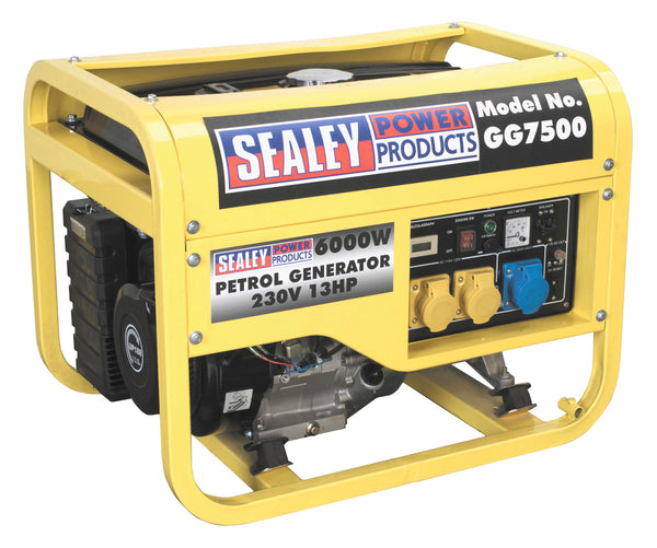 Sealey 6000W Generator 13hp 4-Stroke Engine 110/230V GG7500