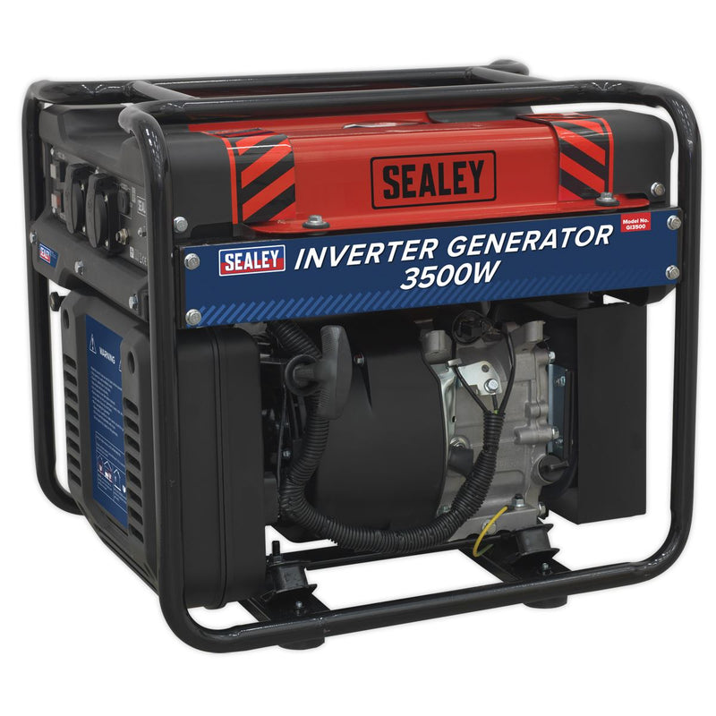 Sealey 3500W Inverter Generator 4-Stroke Engine 230V GI3500