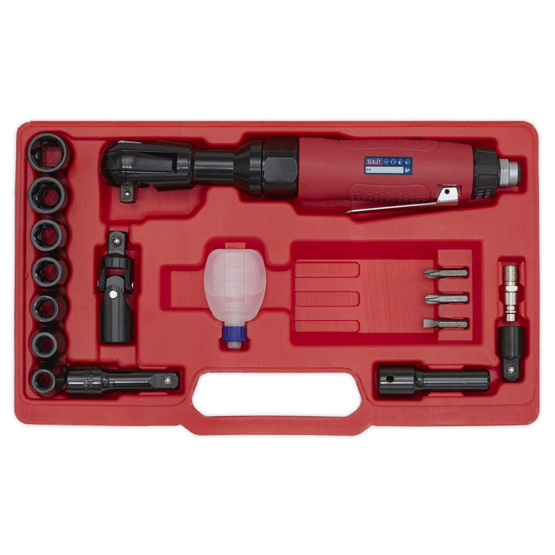 Sealey GSA20KIT Air Ratchet Wrench Kit 3/8"Sq Drive