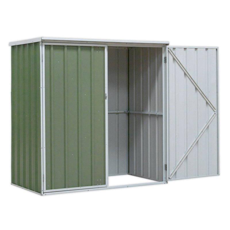 Sealey GSS150815G Galvanized Steel Shed Green 1.5 x 0.8 x 1.5m