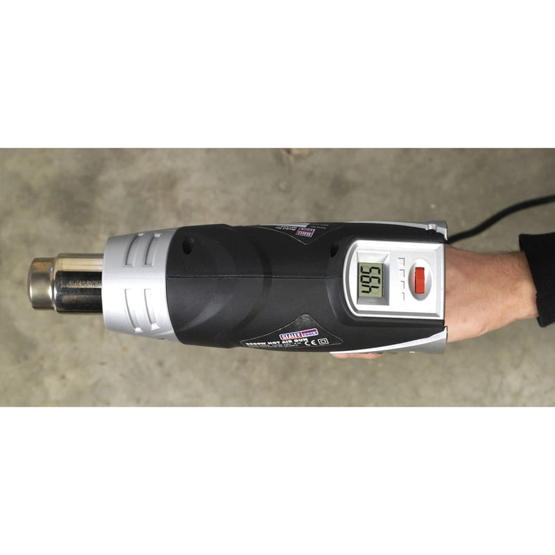 Sealey 2000W Deluxe Heat Gun Kit with LCD Display 80-600�C HS104K