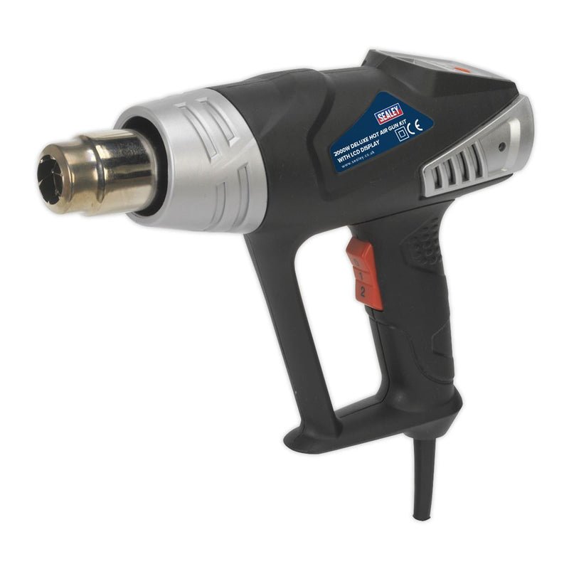 Sealey 2000W Deluxe Heat Gun Kit with LCD Display 80-600�C HS104K