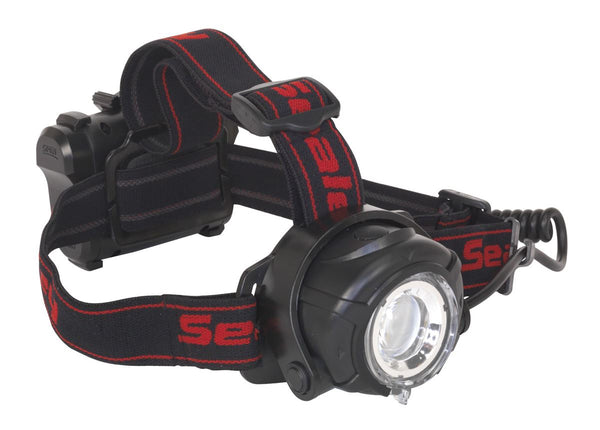 Sealey HT107LED Head Torch 5W CREE XPG LED with Adjustable Focus & Brightness 3 x AA Cell