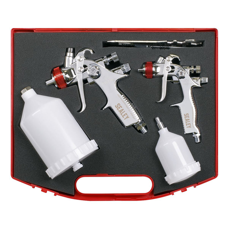 Sealey HVLP Top Coat/Touch-Up Gravity Feed Spray Gun Set HVLP774