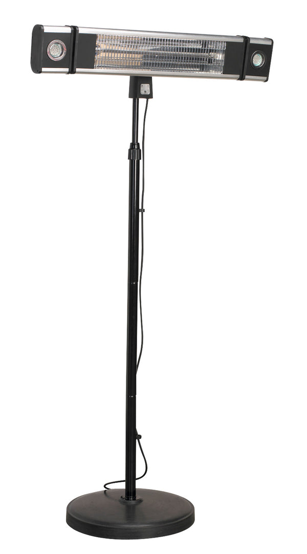 Sealey IFSH1809LR High Efficiency Carbon Fibre Infrared Patio Heater 1800W/230V with LED Lights & Telescopic Stand