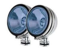 SPOT LIGHT 2x 6" CHROME BLUE ANGEL EYE HALOGEN FOG CAR SPOT LIGHTS 4x4 ETC