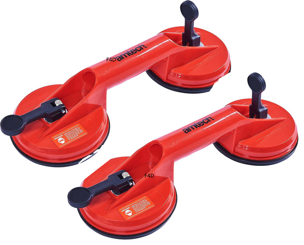 GLASS WINDOW LIFTER 2X SUCTION CUP DOUBLE HEAD 4.5" DENT REMOVER PULLER J1870