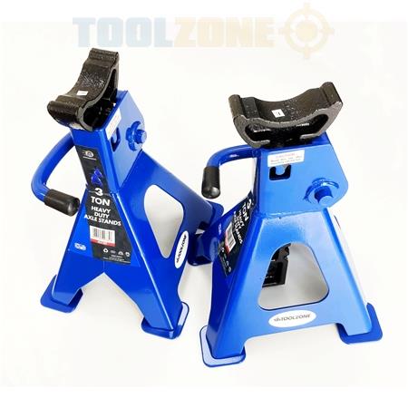 3T AXLE STAND TONNE RATCHET ACTION FIXED STANDS 3 TON PAIR WARRANTY AU159