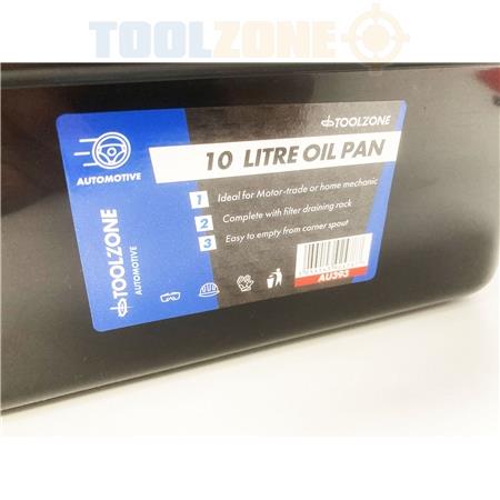 Oil Drain Pan 10 Litre 10L Car Van Oil Drain Draining Fluid Tank Container AU393