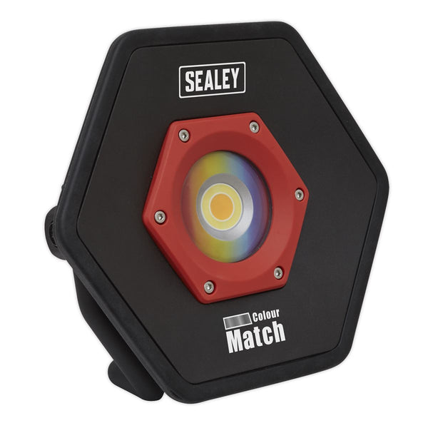 Sealey Rechargeable Floodlight 20W COB LED Lithium-ion Colour Match CRI 96 LED068