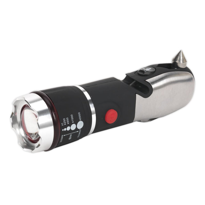 Sealey Emergency Torch/Multi-Tool - 3W LED Adjustable Focus 3 x AAA Cell LED072