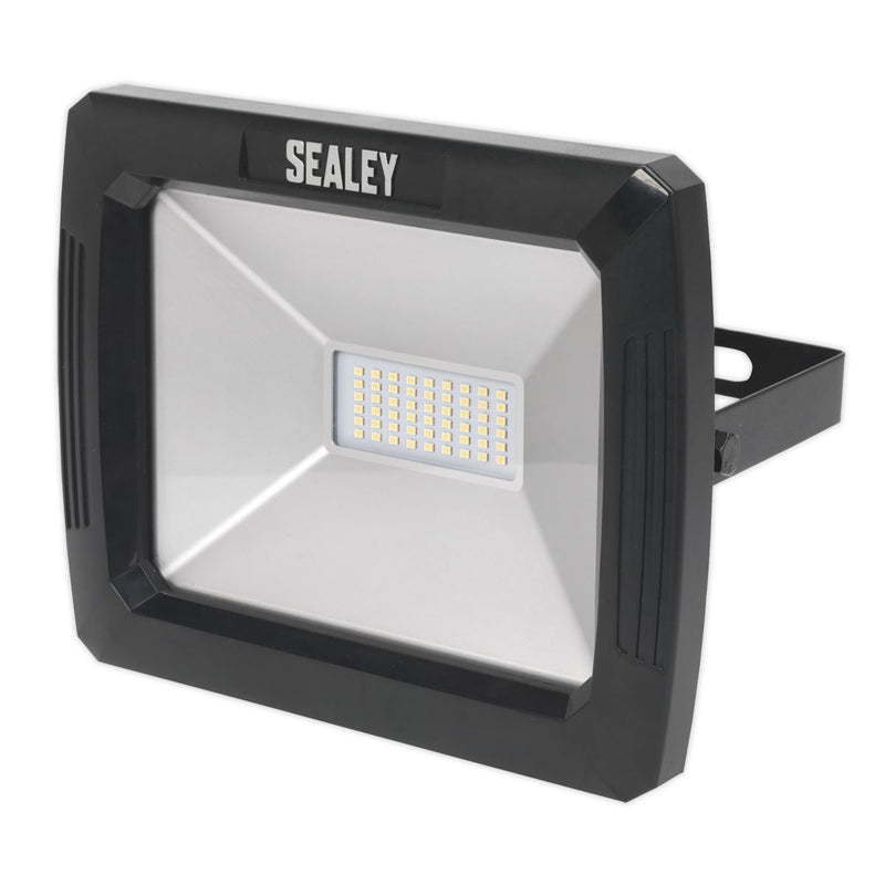 Sealey LED082 Floodlight with Wall Bracket 50W SMD LED 230V