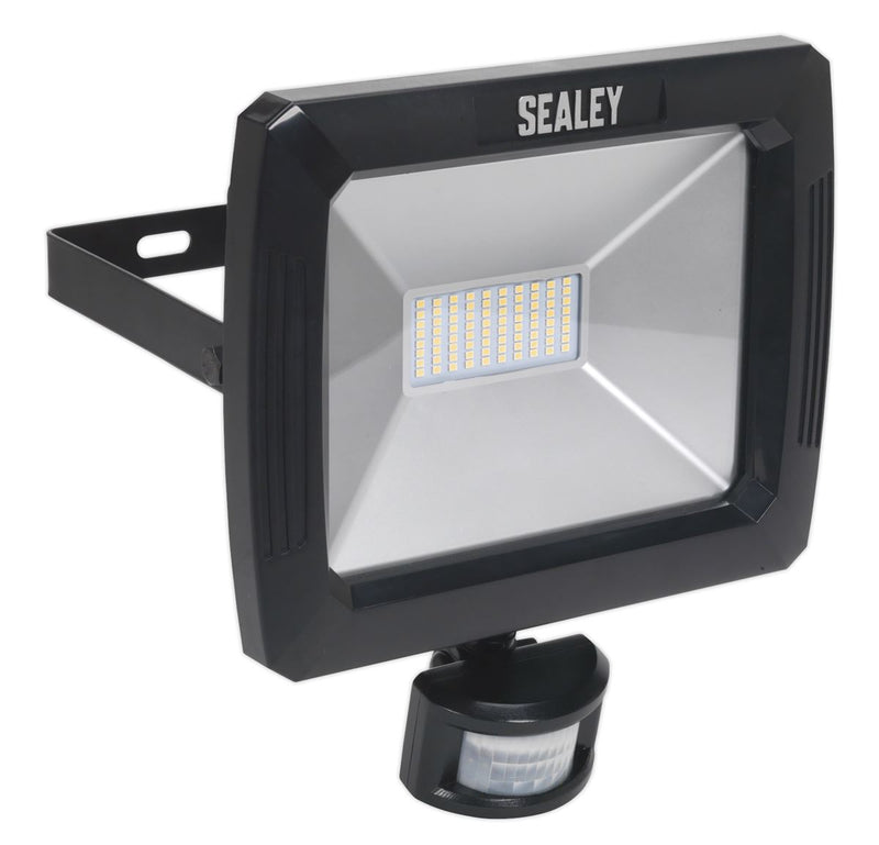 Sealey LED089 Floodlight with Wall Bracket & PIR Sensor 70W SMD LED 230V