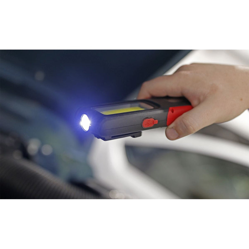 Sealey Rechargeable Inspection Light with Power Bank 5W COB & 3W SMD LED - Red LED318R