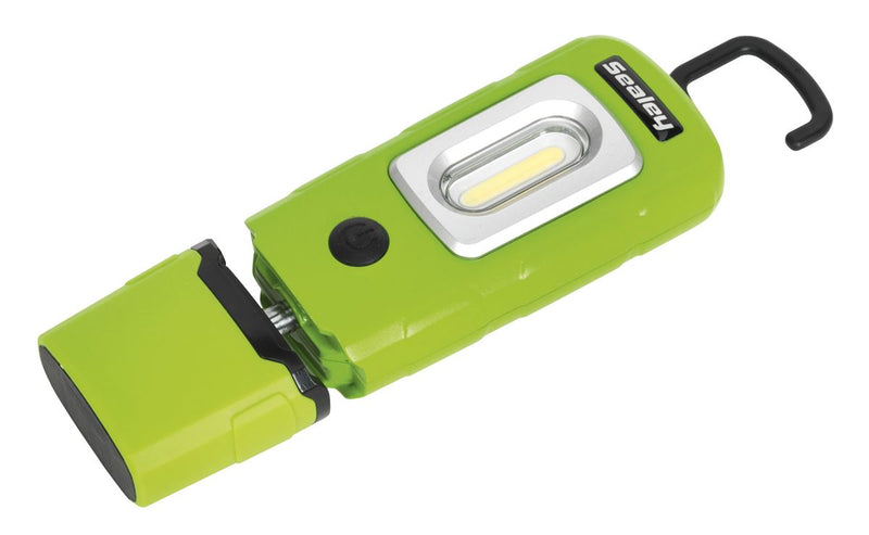 Sealey Rechargeable 360� Inspection Light 3W COB & 1W SMD LED - Green LED3601G