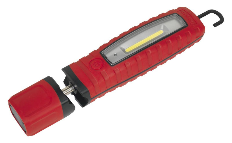 Sealey LED3603R Rechargeable 360� Inspection Lamp 3W COB + 3W LED Red Lithium-ion