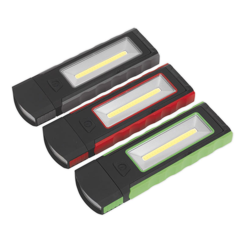 Sealey LED4101DB Magnetic Pocket Light 3W + 0.5W COB LED 4 x AAA Cell Display Box of 12