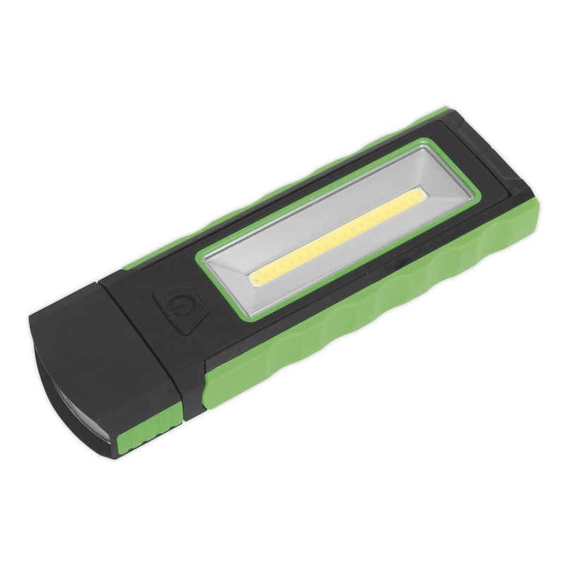 Sealey Magnetic Pocket Light 3W + 0.5W COB LED - Green LED4101GN