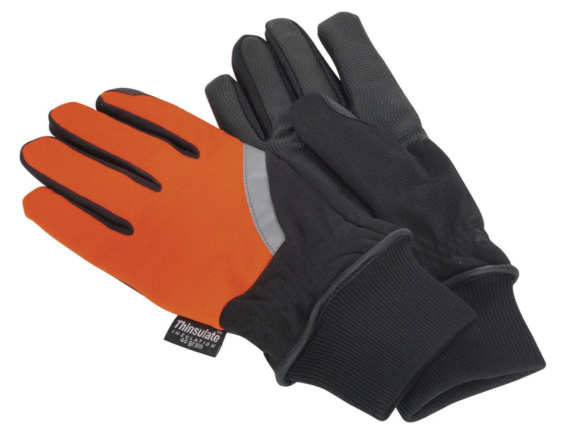 Sealey MG797L Mechanic's Gloves High Visibility PU Touch Thinsulate&reg; - Large