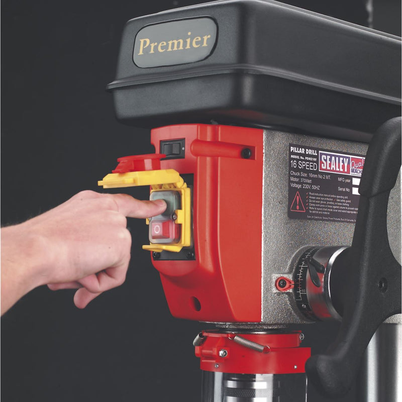 Sealey Premier Floor Standing Pillar Drill 16-Speed 370W 230V PDM210F