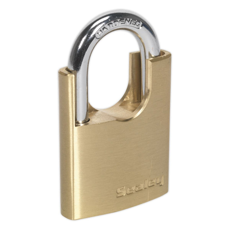 Sealey Brass Body Padlock Shrouded Shackle 50mm PL105