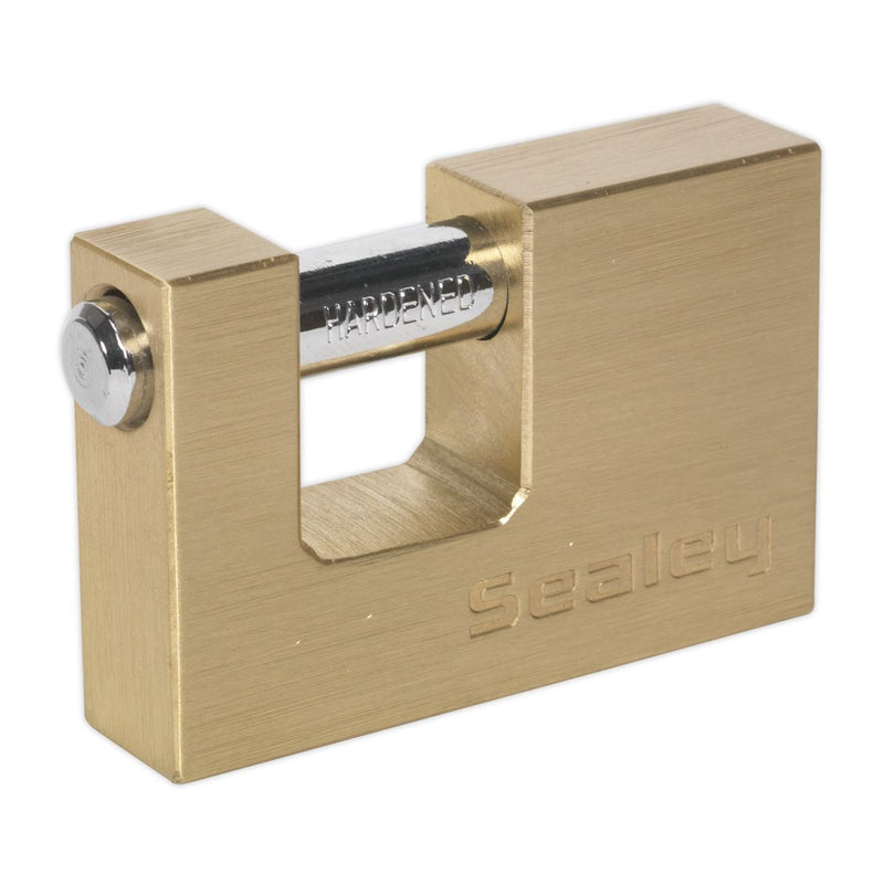 Sealey PL109 Brass Body Shutter Padlock 75mm