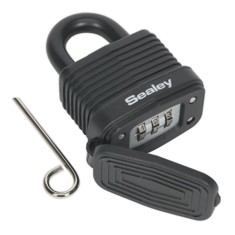 Sealey PL301CW Steel Body Weatherproof Combination Padlock 42mm