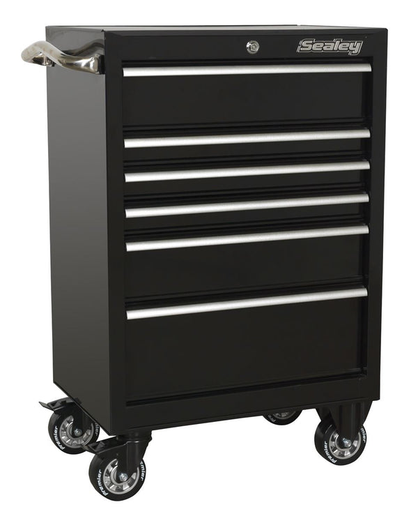 Sealey Premier&trade; Heavy-Duty Rollcab 6 Drawer 675mm - Black PTB67506