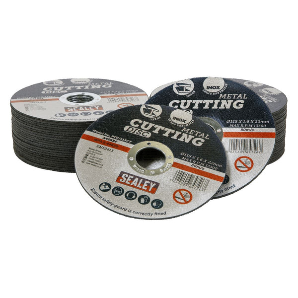 Sealey Cutting Disc Pack of 50 �115 x 1.6mm �22mm Bore PTC/115CT50