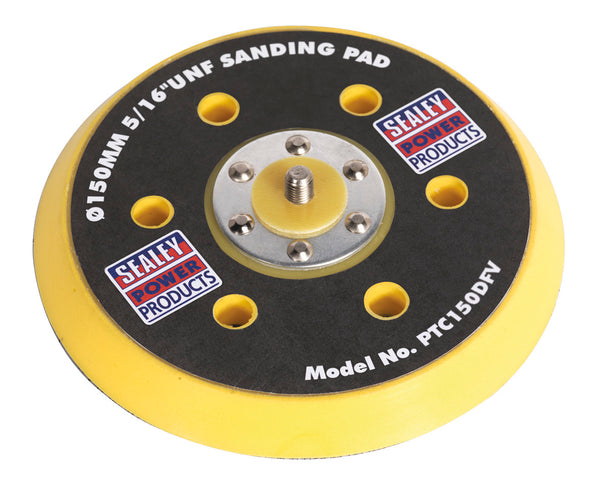 Sealey 145mm DA Dust-Free Backing Pad for Hook-and-Loop Discs 5/16"UNF PTC150DFV