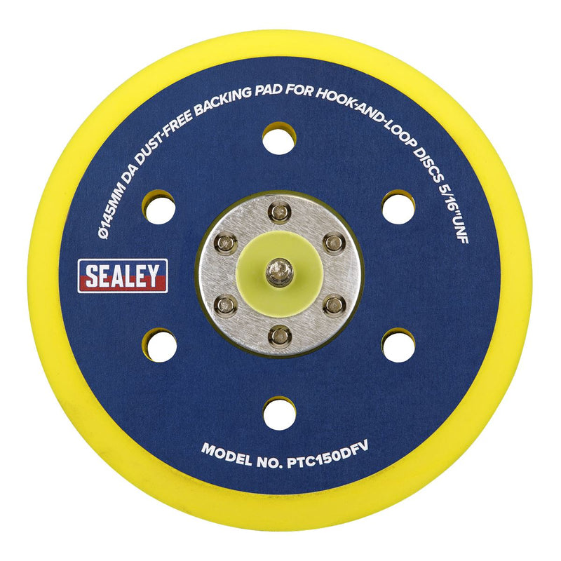 Sealey 145mm DA Dust-Free Backing Pad for Hook-and-Loop Discs 5/16"UNF PTC150DFV