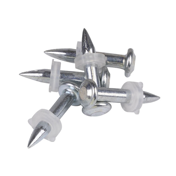 Sealey PW22 Cartridge Tool Nail - 8mm Plastic Washer x 22mm Pack of 100