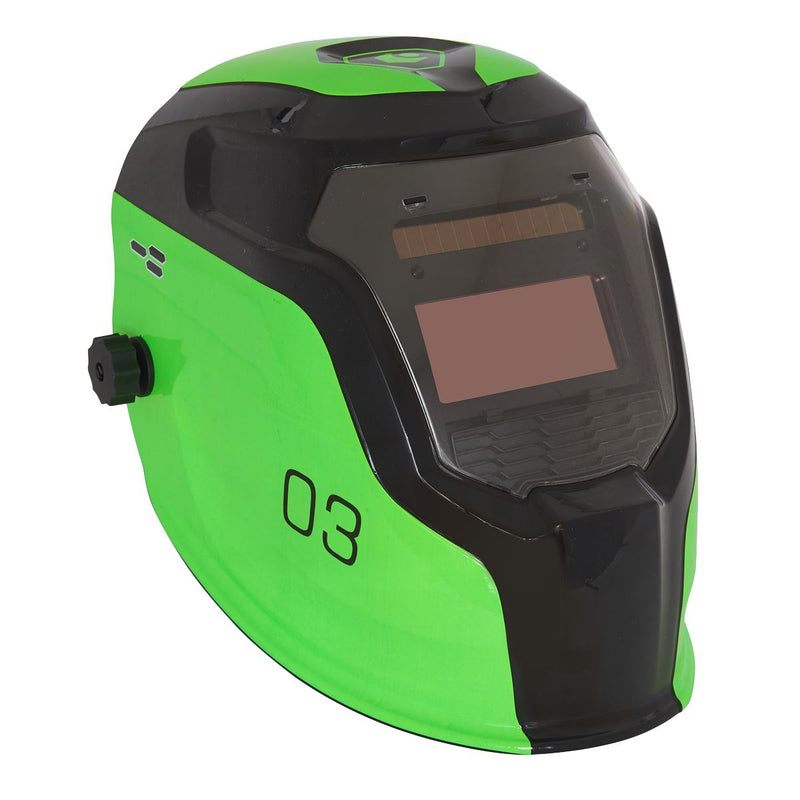 Sealey Auto Darkening Welding Helmet Shade 9-13 - Green PWH3