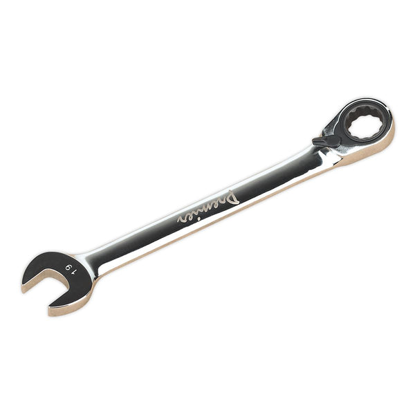 Sealey Premier Reversible Ratchet Combination Spanner 19mm RRCW19