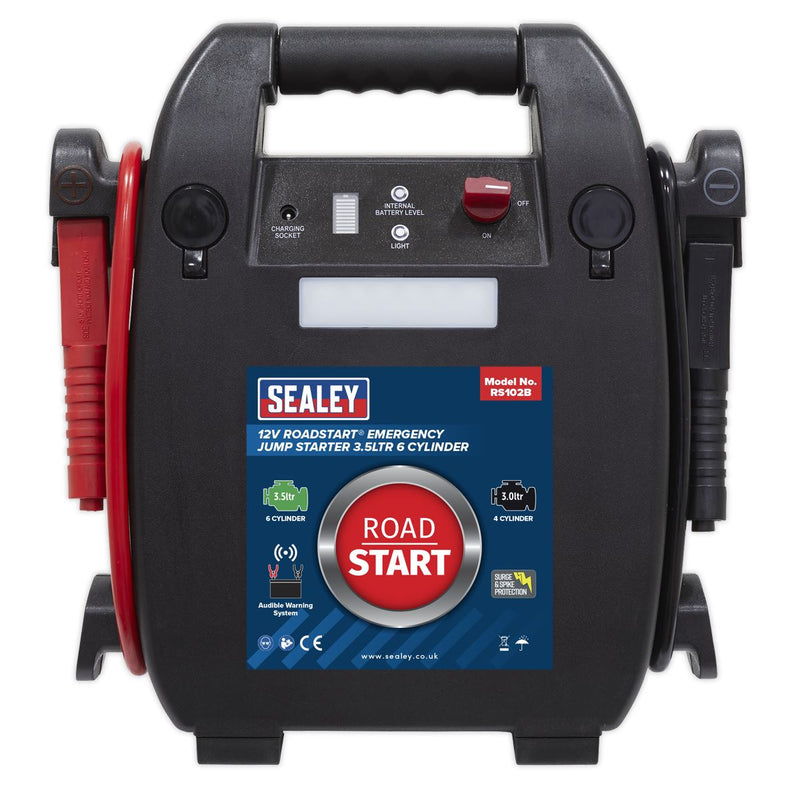 Sealey RoadStart&reg; 12V Emergency 6-Cylinder Jump Starter 3.5L RS102B
