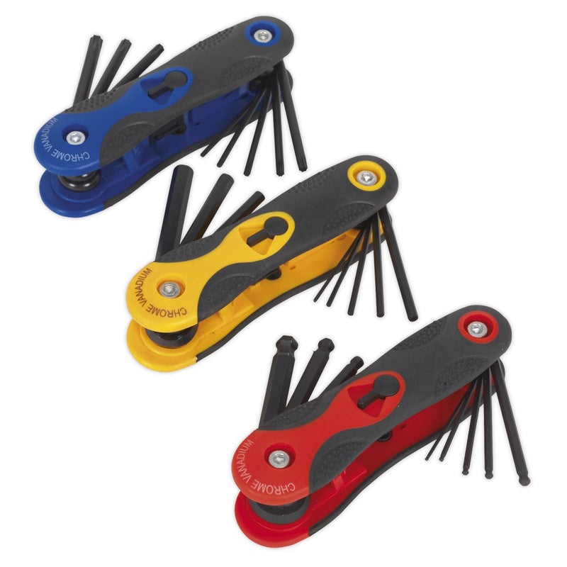 Sealey Folding Key Set 3pc S01072