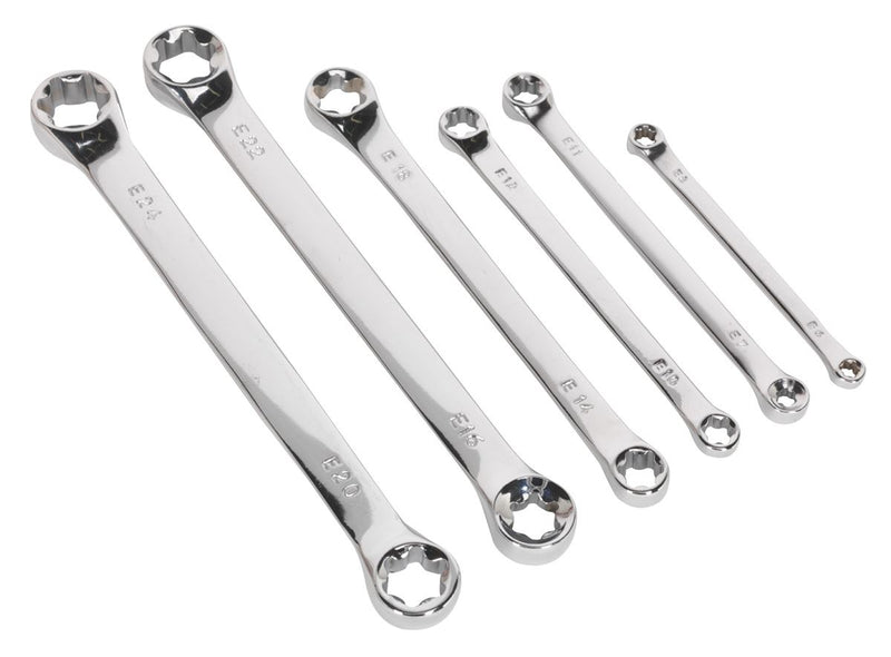 Sealey Siegen TRX-Star* Double End Spanner Set 6pc S01107